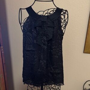 Banana Republic Black Bow-Front Sleeveless Top - Women Small